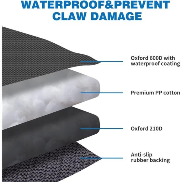 Dog Seat Cover (54" W x 56" L, Colored Paw Prints) Scratch Prevention Cover - Picture 6 of 6